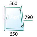 Vitre latérale G. pour machine agricole NEW HOLLAND 82029321 adaptable