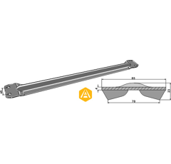 Barre pour épandeur WELGER 6121650207 adaptable