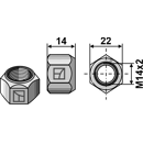 Mutter M14-10.9 DIN 980 Nachbau  