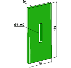 Abstreifer für Packerwalze, Greenflex Kunststoff 53A100 Amazone Nachbau