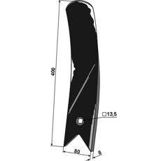 Leitblech links für Grubber KUHN H2212690 – Nachbau  