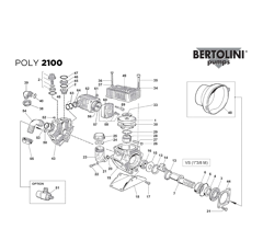 Pompe de pulvérisation 101 l/min - BERTOLINI POLY 2100