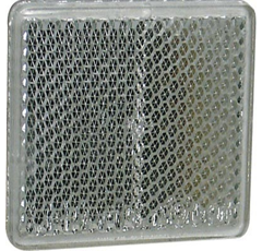 Rückstrahler rechteckig weiß zum Aufkleben 57 x 40 mm Nachbau