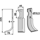 Fräsmesser Links 225 x 45 FM-Matras Nachbau