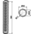Refuerzo de doble espiral 380 mm para cultivador adaptable