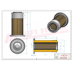 Filtre à air primaire adaptable HIFI FILTER SA17677