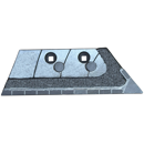 Soc de rasette Droit carbure et rechargement pour charrue KVERNELAND KK066868R adaptable - BlackSteel©