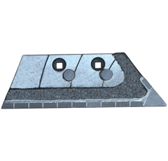 Soc de rasette Droit carbure et rechargement pour charrue KVERNELAND KK066868R adaptable - BlackSteel©