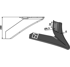 Winkelmesser - rechts - 15-171-01 | Einböck - Nachbau