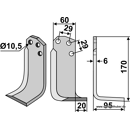 Fräsmesser - rechts 16454 Agria by Muzzi