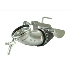 Coude avec cône caoutchouc et diffuseur sphérique 150 mm