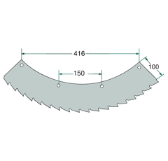 Scie pour cueilleur maïs KEMPER KPLCA66036 adaptable