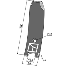Mittelleitblech - 10-92.345 / 004412 | Kerner Komet - Nachbau
