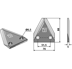 Couteau pour mélangeuse AUDUREAU A7153010 adaptable - Blacksteel©