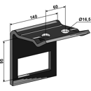 Halter 80 x 80 mm für Zinken Nachbau