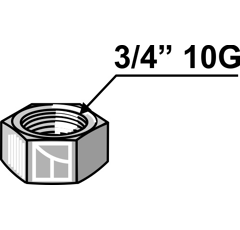Écrou 3/4'' 10G adaptable