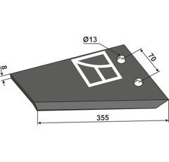 Aileron droite pour UNIA AP-87 adaptable - BlackSteel©