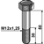 Boulon hexagonal M12 x 1,25 mm pour herse rotative PERUGINI adaptable