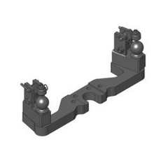 Zwangslenkung, beidseitig,Kugelabstand 250 mm, Schwarz,Schrauben 4x M16x65 8.8, Scharmüller