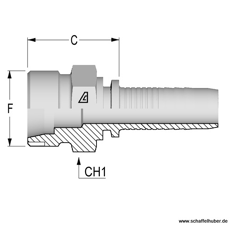 Pressnippel 20S MultiSpiralM30x2,0 DN19MSM3020SAG Alfagomma