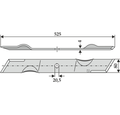 Couteau pour faucheur AS 3077 adaptable - Blacksteel©