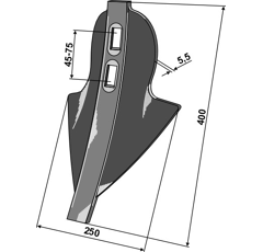 Schar für Kurzscheibenegge RABE GG-16 6340.03.02 Nachbau