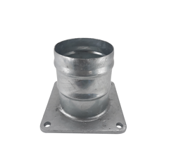 Bride carrée cannelé galva 180 x 180