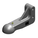 Kugelzugöse Kugel 80, Lochabstand 90 mm, Claas Quadrant 2100 2200 Schwarz, Scharmüller