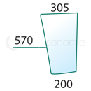 Pare-brise D/G pour machine agricole CASE IH 144730A1 adaptable