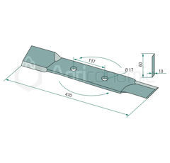 Couteau pour broyeur RÖLL 690620 adaptable 