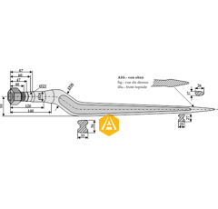Dent de griffe pour chargeur VICON 90083582/01 adaptable - Blacksteel©