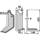 Fräsmesser Rechts 223 x 90 Maschio Nachbau