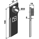 Couteau pour broyeur 100x35mm WILLIBALD 300-30-108 adaptable - Blacksteel©