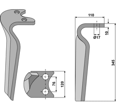 Kreiseleggenzinken - rechts RH03DER RH  Amazone