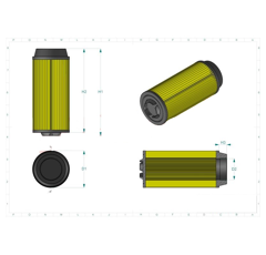 Filtre à air adaptable HIFI FILTER SA17100