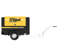 COMPRESSEUR MOBILE MSP11000 SUR ESSIEU