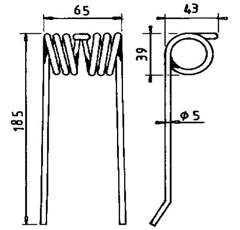 Schwaderzinken für WELGER 009405225 - Nachbau