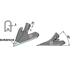 Cœur 140 x 3 mm pour bineuse MASCHIO / GASPARDO G23430042R adaptable | renforcé - BlackSteel©