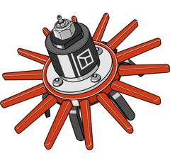 Fingerhackelement komplett mit Lager - Ø290mm - K.U.L.T - hart