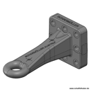 Ringzugöse, Ø 50 mm  145x145 mm, 8-Loch,Hitchring, Schwarz      