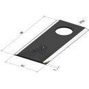 KM-Klinge glatt 88x40x3 mm LochØ: 19 mm 11065N Niemeyer by Ziegler 