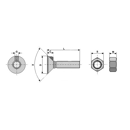 Pflugschraube DIN 604 M12x1.75x45 mit Sechskantmutter Europäische EA-Qualität