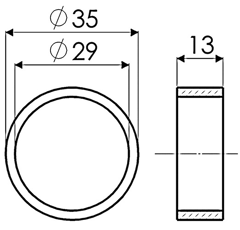 Bague 12,8 mm pour machine agricole AGRAM - TAARUP 50506000 adaptable
