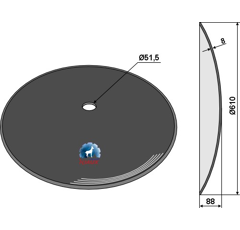 Disque lisse ∅610x8 pour cover crop Ø 51,5 adaptable - Blacksteel©