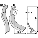 Fräsmesser Rechts 200 x 40 Iseki Nachbau
