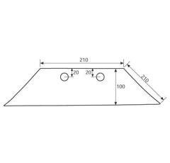Soc de rasette réversible pour charrue LEMKEN 3363724 adaptable