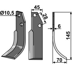 Fräsmesser Rechts 145 x 45 Bertolini Nachbau