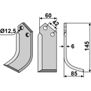Fräsmesser Rechts 145 x 60 Comeb, M.E.A.A.T. Nachbau