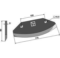 FM-Messer für KVERNELAND KD1560177 Nachbau