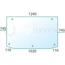 Vitre arrière pour machine agricole SAME 0.9231.215.0 adaptable